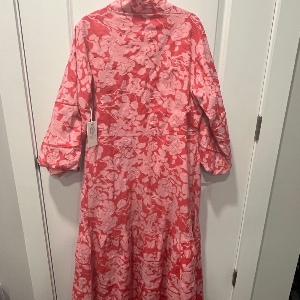 Vibrant Pink Floral Maxi Dress - Picture 7 of 7